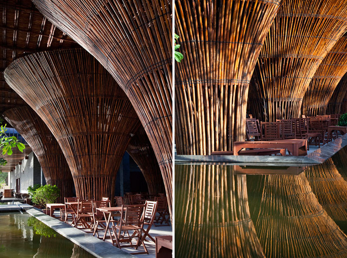 Бамбуковое кафе во Вьетнаме